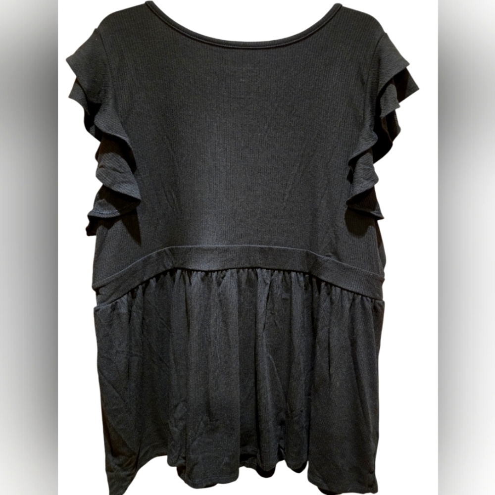 Torrid Ribbed Knit Ruffle Sleeve Top 4X - Picture 2 of 8